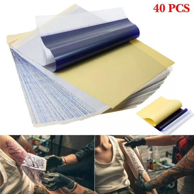 40Blatt Tattoo Transferpapier Tattoo Schablonen Pauspapier Tattoo Matrizenpapier 2