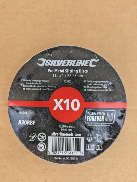 Silverline Dischi Da Taglio Metallo 115 Mm (Confezione Da 10)