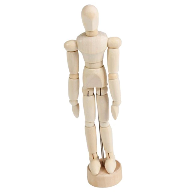 Elqubkan - Lot De 6 Mannequins D'Artiste En Bois Articulés - Modèles Flexibles Pour Dessin Avec Support