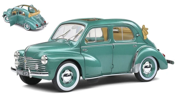 Solido RENAULT 4 CV CONVERTIBLE 1951 VERT OSMOY 1:18