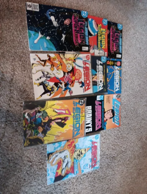 Legion of Super-Heroes Lot of 10 Comic Books Mixed Years