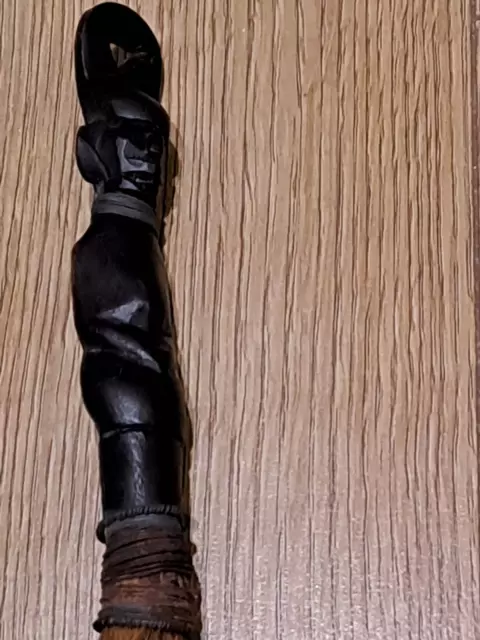 CRAFTED AFRICAN EBONY HORSE HAIR FLY SWATTER 86cm-HAND MADE COLLECTABLE