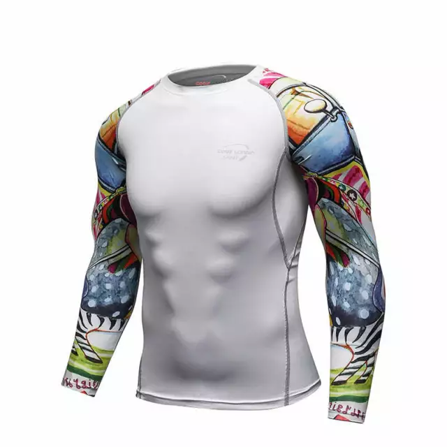 24Power Rashguard Kompressions Shirt Atmungsaktive Bekleidung für MMA BJJ Kickbo