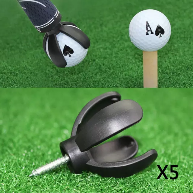 5pcs Golf Ball Pick Up Retriever Grabber Claw Putter Grip Attachment Saver