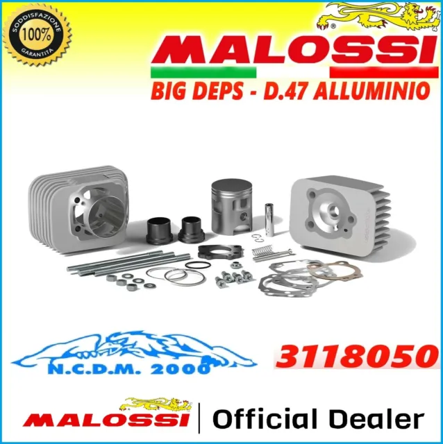 Malossi 3118050 Grupo Térmico Big Deps Ø 47 Aluminio 75cc Piaggio Ciao 50