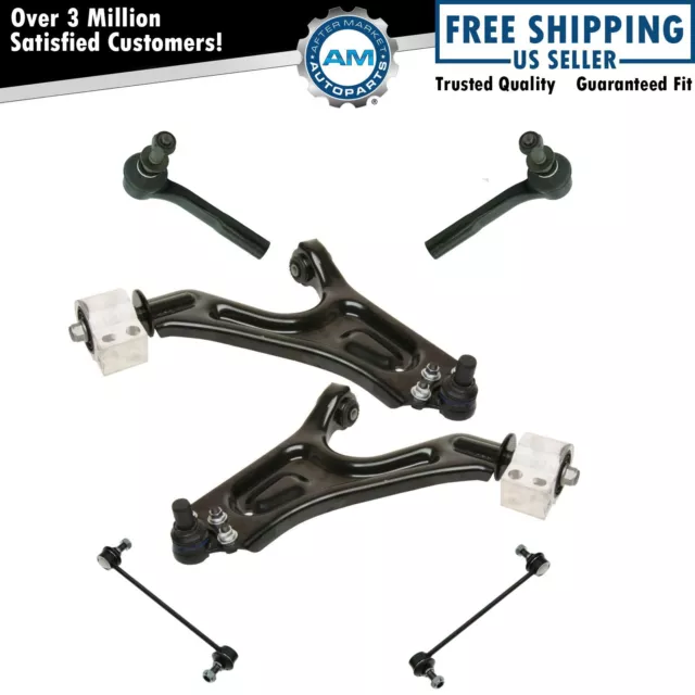 Control Arms Ball Joints Sway Links Tie Rods Steering & Suspension Kit 6pc New