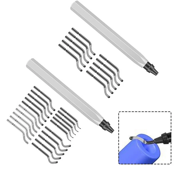 STARVAST Outil Ébavurage Pro + 15 Lames – Kit Complet Pour Métal, Aluminium, Plastique, Poignée Confortable