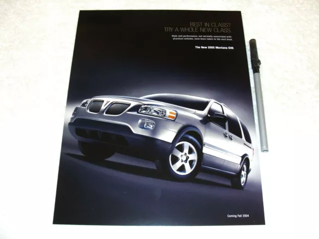 2005 Pontiac Montana SV6 - Dealership Brochure/Folding Flyer, Nice Condition!