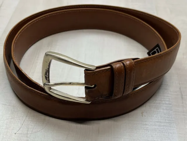 Trafalgar Genuine Hamden Italian Leather Calf Belt Brown Men’s Size 44 USA Made