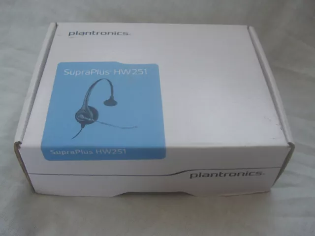 New Plantronics HW251 36828-41 SupraPlus Wideband Monaural Voice Tube Headset