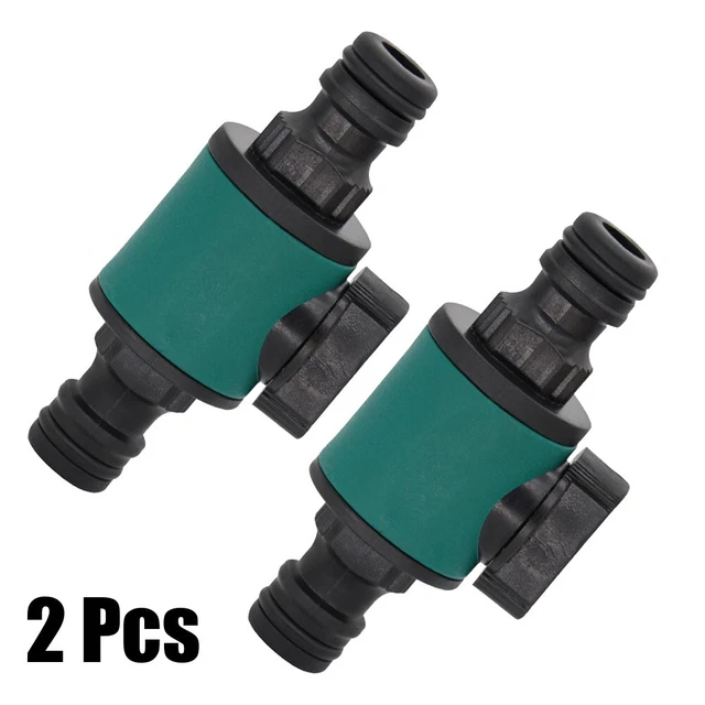 2PC Garten Schlauch Rohr IN Line Wasserhahn Shut Von Ventil Passform Connector