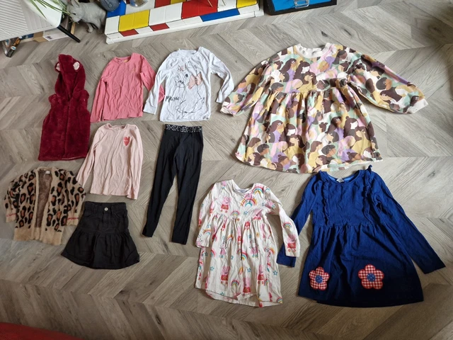 Pacchetto di vestiti autunno/inverno per ragazze età 4-5 anni successivi, H&M, River Island