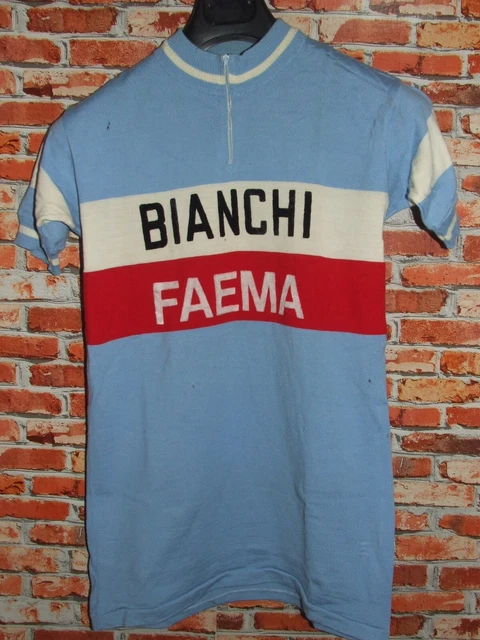 Eroica Maillot Shirt Vélo Cyclisme Vintage 70'S Mod. Bianchi