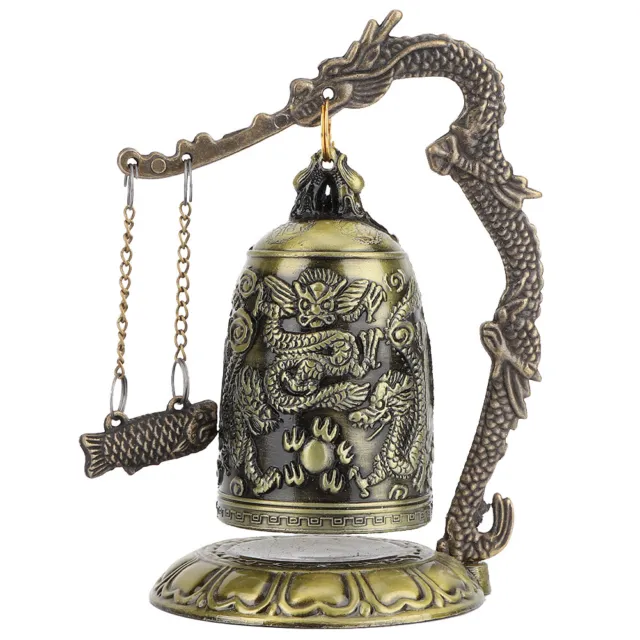 Arts & Crafts Collectibles Ornaments Buddhist Bell Ornament Bronze Dragon Lock