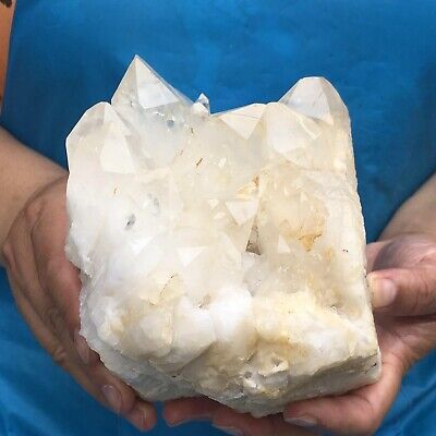 4.44LB Natural Clear Quartz Cluster Crystal Cluster Mineral Specimen Heals 544