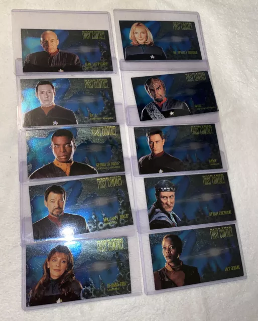 Juego de cartas coleccionables de primer contacto de Star Trek C1-C10 Lote de 10