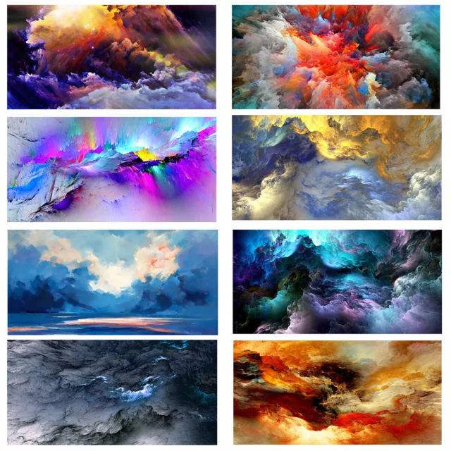 Abstract Color Cloud Wall Poster Art Canvas Poster Print Oil Picture Wall Decor