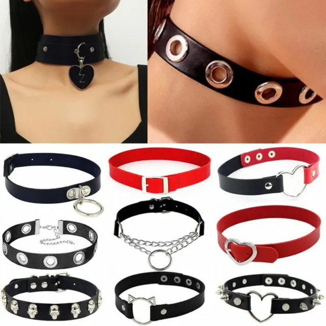 2022 New Arrival Gothic Velvet Leather Choker Necklace Sexy Wrap