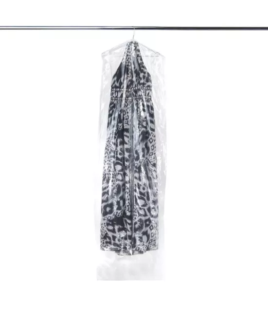 10 Clear Poly Garment Covers Clothes Suit Dress Plastic Bags Poly 60" UK STOCK