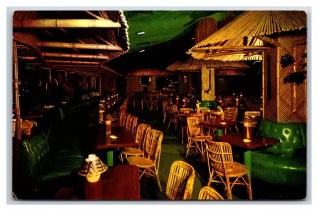 Waikiki Room Hotel Nicollet Tiki Bar Minneapolis MN UNP Chrome Postcard T7