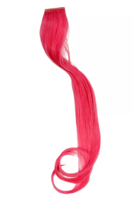 1 Clip Extension Cheveux Mèches Ondulés Rose Foncé 45cm YZF-P1C18-T1920