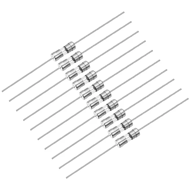 Coup Fusible Temps Retard Axial Fil Verre Fusibles 3.6x10mm 250V T3.15A 20Pcs