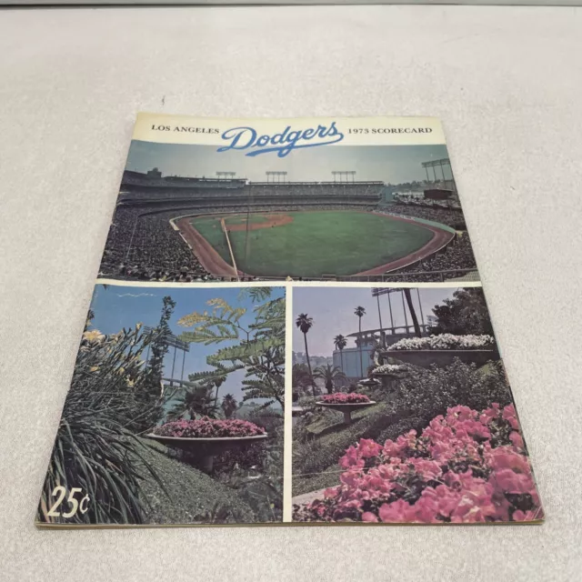 LOS ANGELES DODGERS 1973 Official Scorecard Program Vs St Louis