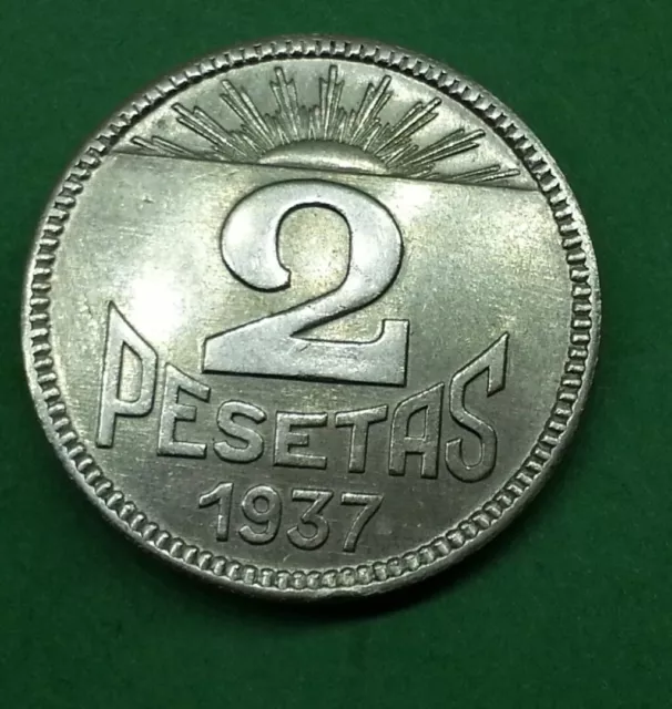 2 Pesetas 1937 CONSEJO DE ASTURIAS Y LEÓN SIN CIRCULAR SC