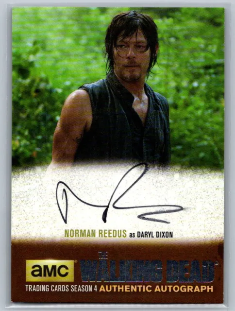 Walking Dead Season 4 Part 1 Norman Reedus Daryl Silver Foil Autograph Auto NR3