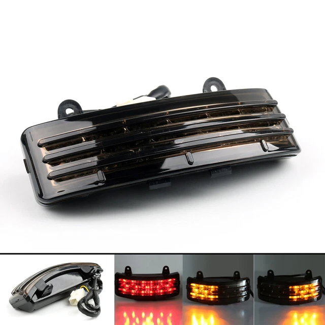 Tri-Bar Rear Fender LED Brake Taillight+Turn Signal Lamp For FLHX Touring Y3