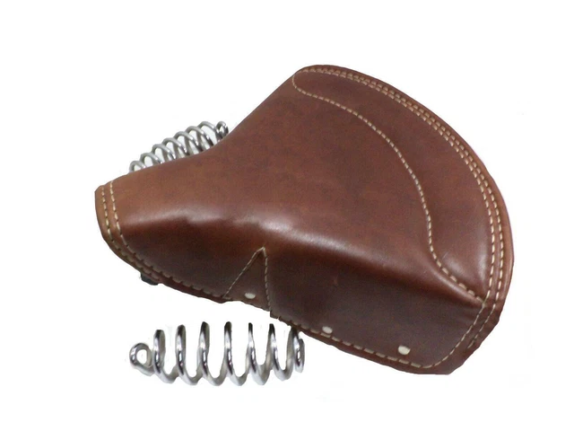 Marrone Pelle Anteriore Sella Sedile Per BSA Triumph Reale Moto Standard