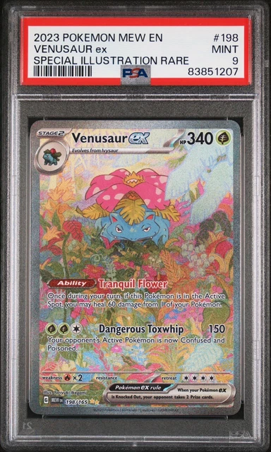 2023 Pokemon Scarlet Violet 151 Mew-EN Venusaur EX SAR 198/165 PSA 9 Mint
