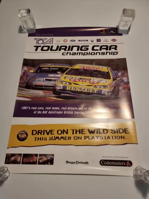 Vintage Retro Video Game  Poster  TOURING CAR CHAMPIONSHIP  Playstation