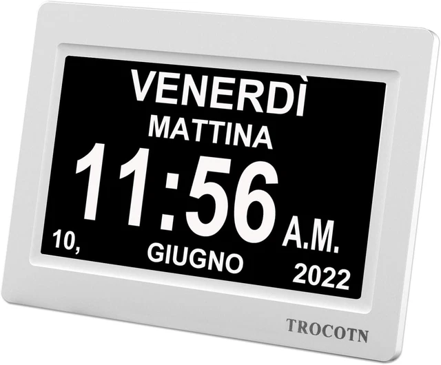 Orologio Digitale 7 Pollici Con Calendario - Ideale Per Anziani