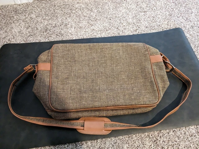 *Vintage - SAMSONITE - BROWN TWEED - Carry-On LUGGAGE Shoulder Bag - NICE! 3