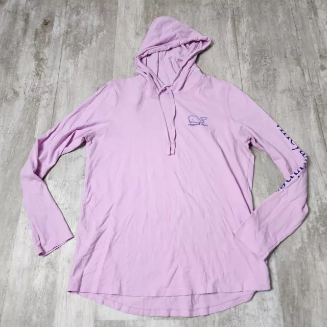 Vineyard Vines Hooded Long Sleeve Shirt Size Medium Women's Purple