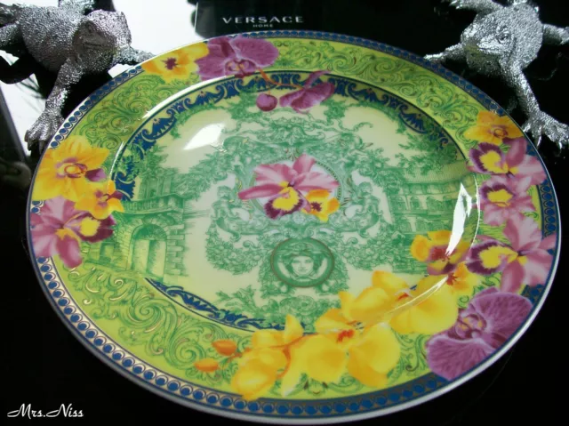 Rosenthal Versace Donatella Versace Floralia Teller 22 cm 25 Jahre Versace *NEU*