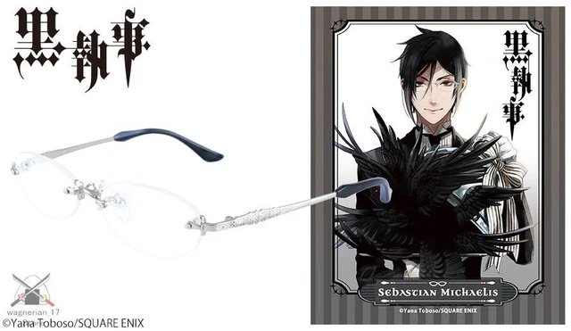 Black Butler Sebastian Michaelis Model Glasses Flame eye mirror Cosplay