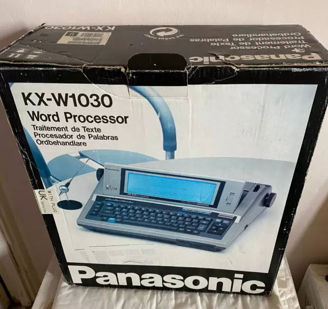 FAULTY Vintage Panasonic KX - W1030 Word Processor In Original Box