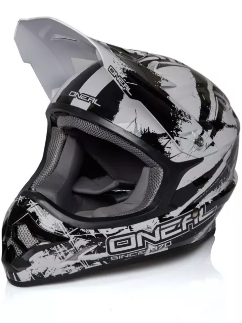 ONeal Black-White 2019 3Series Shocker MX Helmet - XS