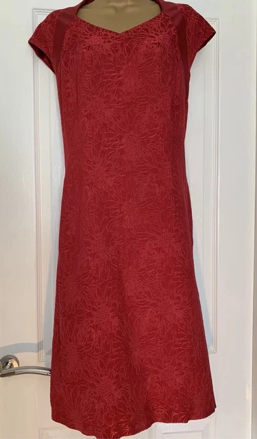 NEW JACQUES VERT Red Embroidered Occasion Dress Party Wedding
