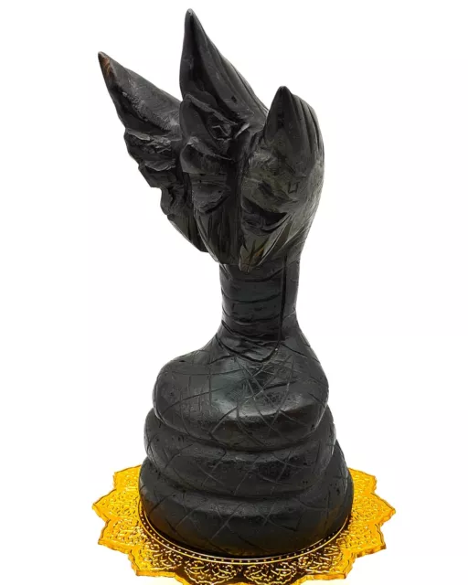 7" Naga Serpant Phaya Nak Snake 3 Heads Leklai Sacred Thai Amulet Statue #4052 3