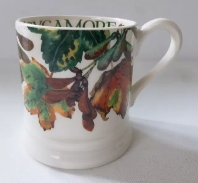 EMMA BRIDGEWATER POTTERY HALF PINT MUG  Trees and Leaves Sycamore 1ST