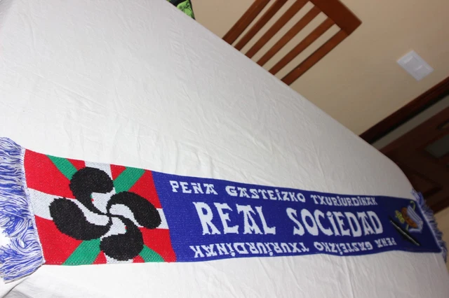 Drapeau De Football Ancien De L'Équipe Real Sociedad De San Sebastián