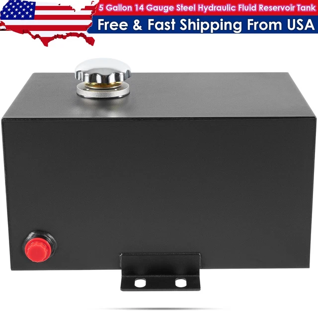 5 Gallon 14 Gauge Steel Hydraulic Fluid Reservoir Tank with Breather Cap