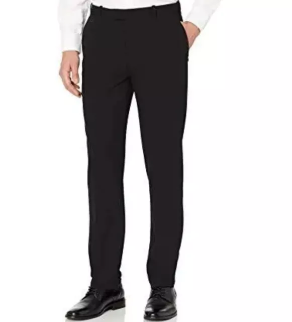 Van Heusen Ultimate Traveler Premium Non Iron Flat Black Pants 38x30