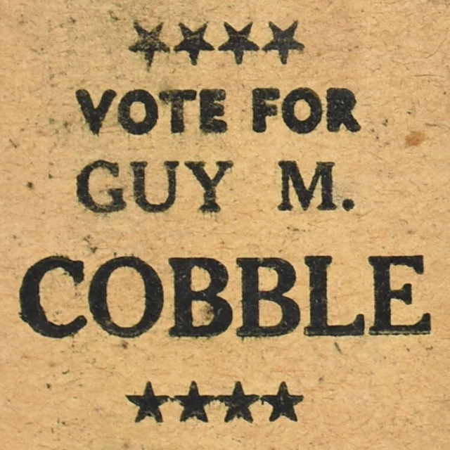 1930S GUY M Cobble Democrat Recorder Of Deeds Benton Scott County