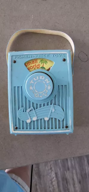 Vintage 1977 "It's A Small World" Fisher Price Rocket Radio Music Box