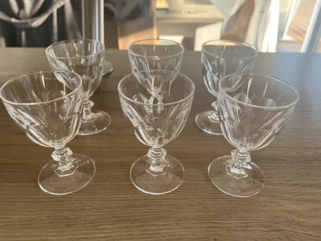 6 verres à vin blanc porto cristal d'Arques modèle Rambouillet