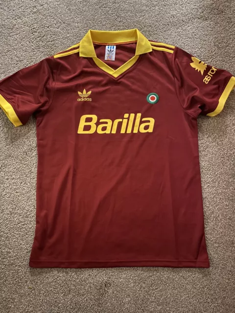 VINTAGE AS ROMA reproduction Home football shirt men’s Med £55.00 ...